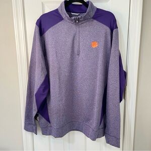 Cutter & Buck Men's Clemson Tigers CB DryTec Edge Half Zip Size XL